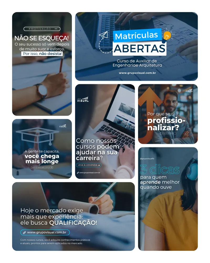 Posts criados para o Grupo Visual