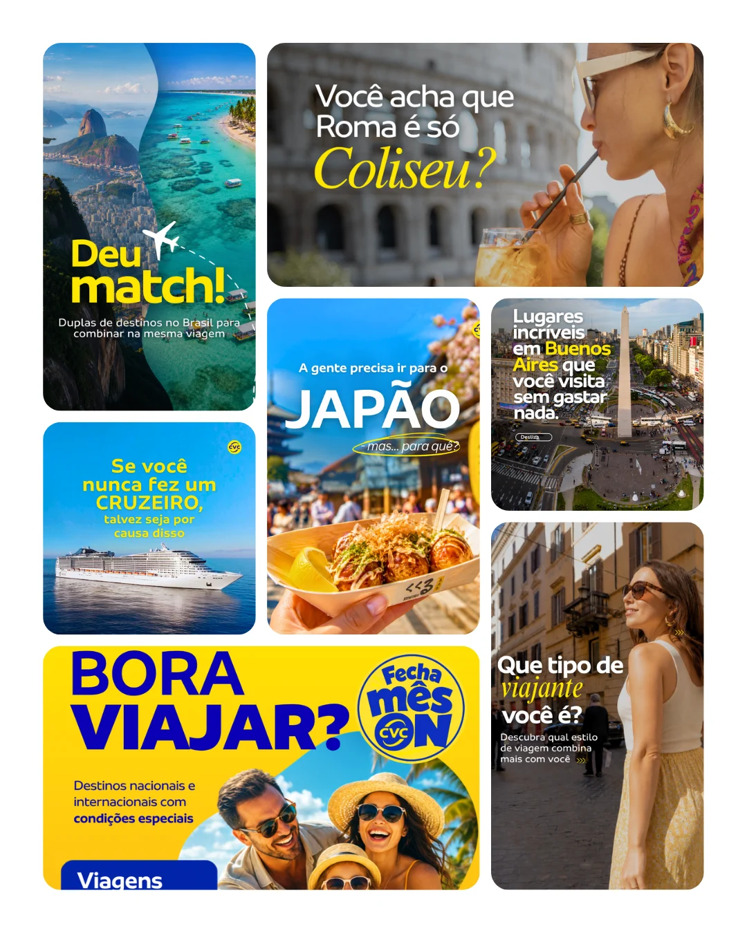 Posts criados para a CVC Viagens